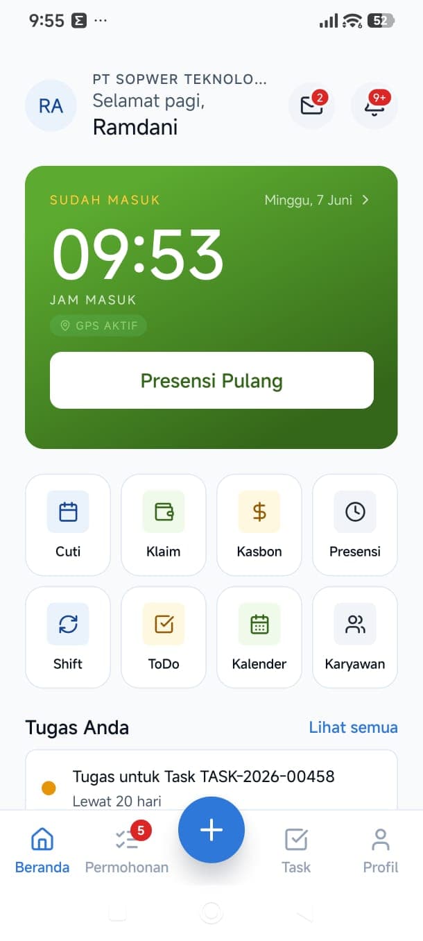 Presensi Digital dengan Selfie dan GPS