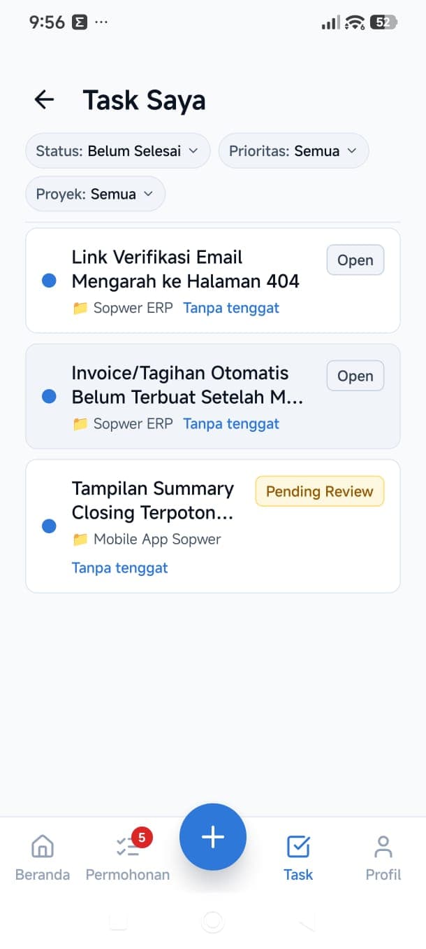 Task Harian Karyawan